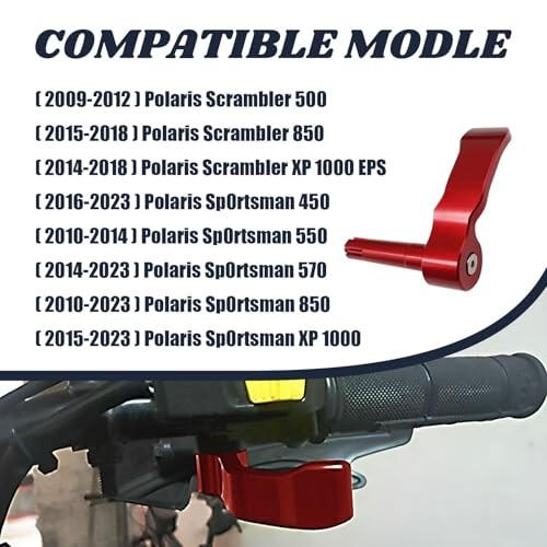 Aluminum Thumb Throttle Control Lever – Direct Fit for Polaris Sportsman Red