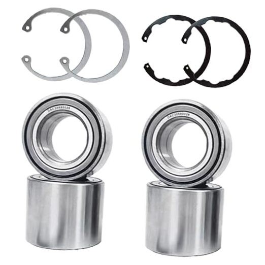 Front & Rear Wheel Bearing with Circlip Compatible with 2005-2013 Brute Force