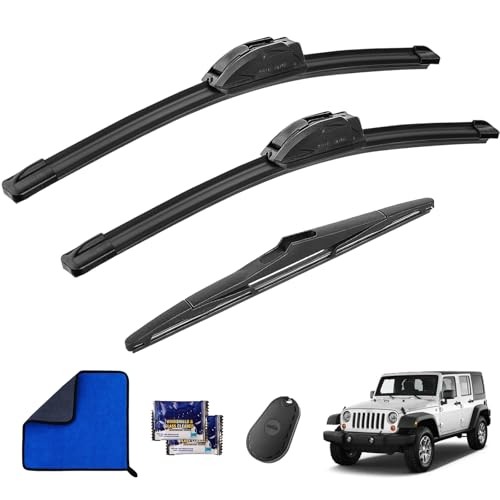 Jeep Wrangler JK 2008 Wiper Blades Set with 3 Gifts – 15&Prime; 13&Prime;