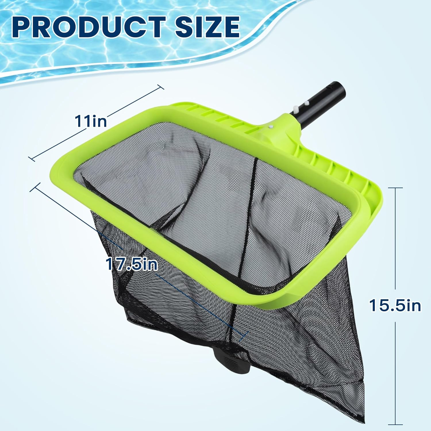 Swimming Pool Leaf Skimmer Net,Reinforced Frame Deep Rake Net