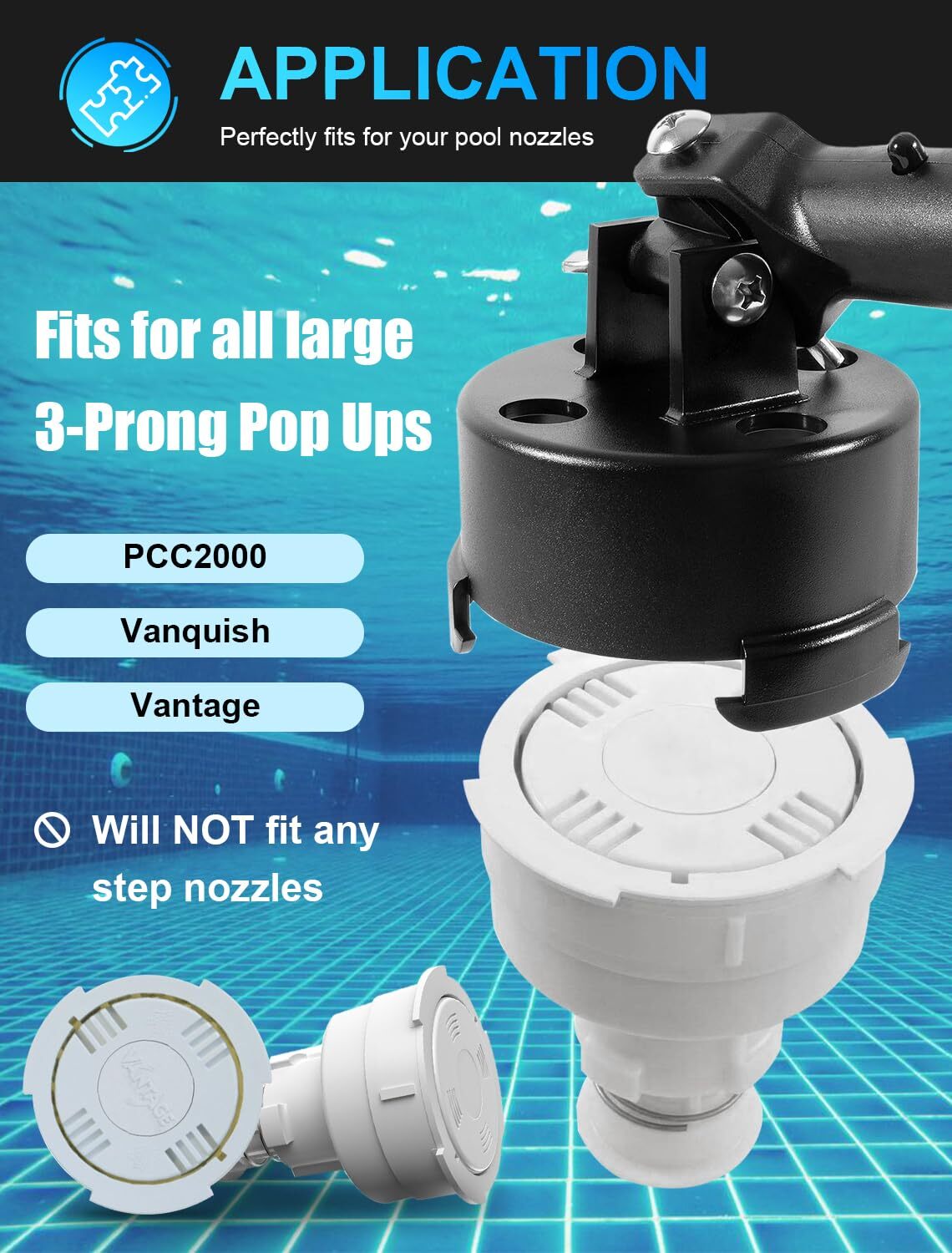 Plastic Head PV3 Nozzle Tool 004-552-5440-00 for Paramount PCC2000 Large Pop Up