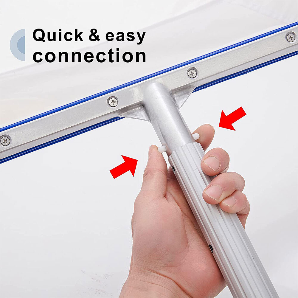 18&Prime; Curved Pool Spa Wall & Floor Brush with Nylon Bristle & Aluminum Body