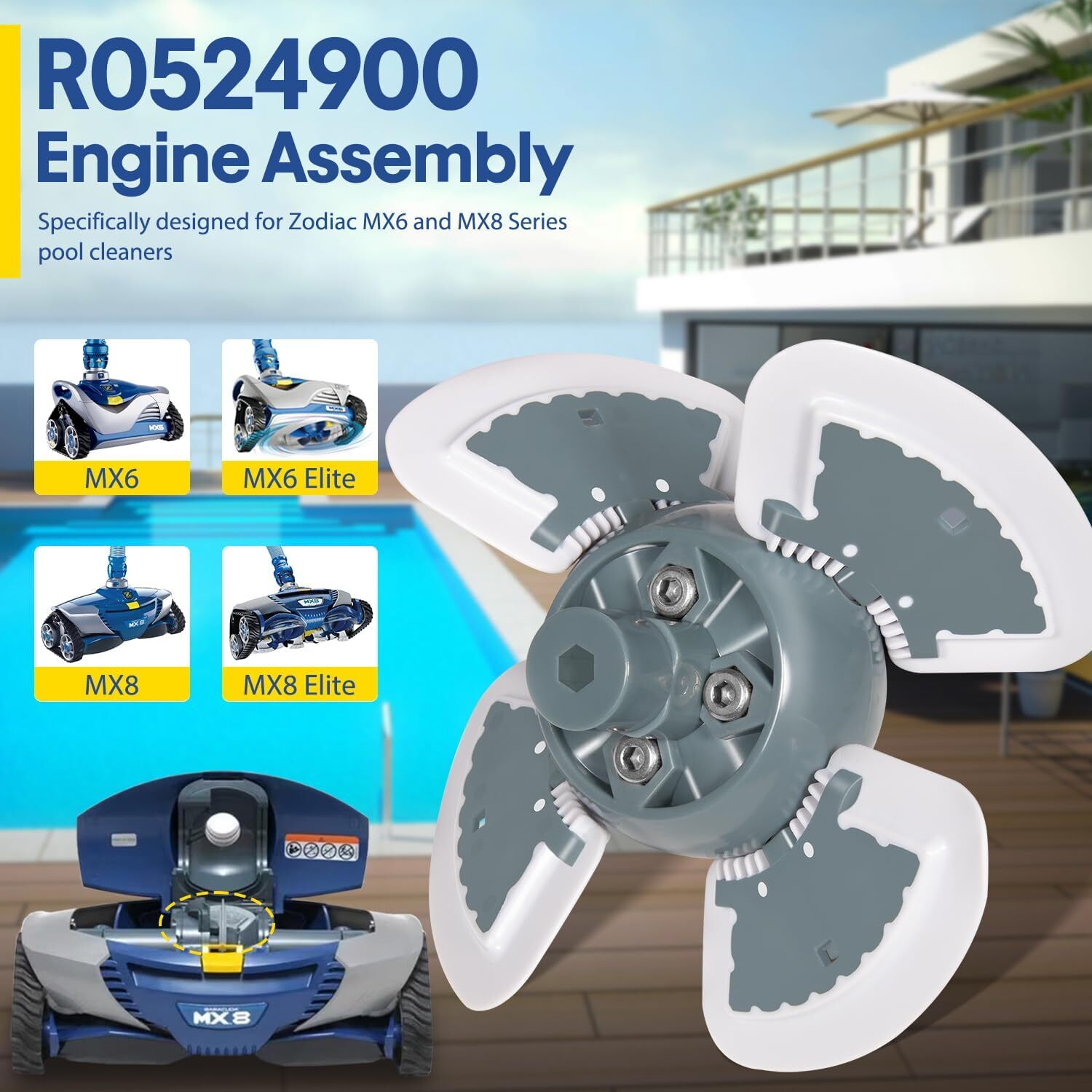 R0524900 Engine Assembly For Zodiac Barracuda MX6 MX8 Series Pool Cleaner