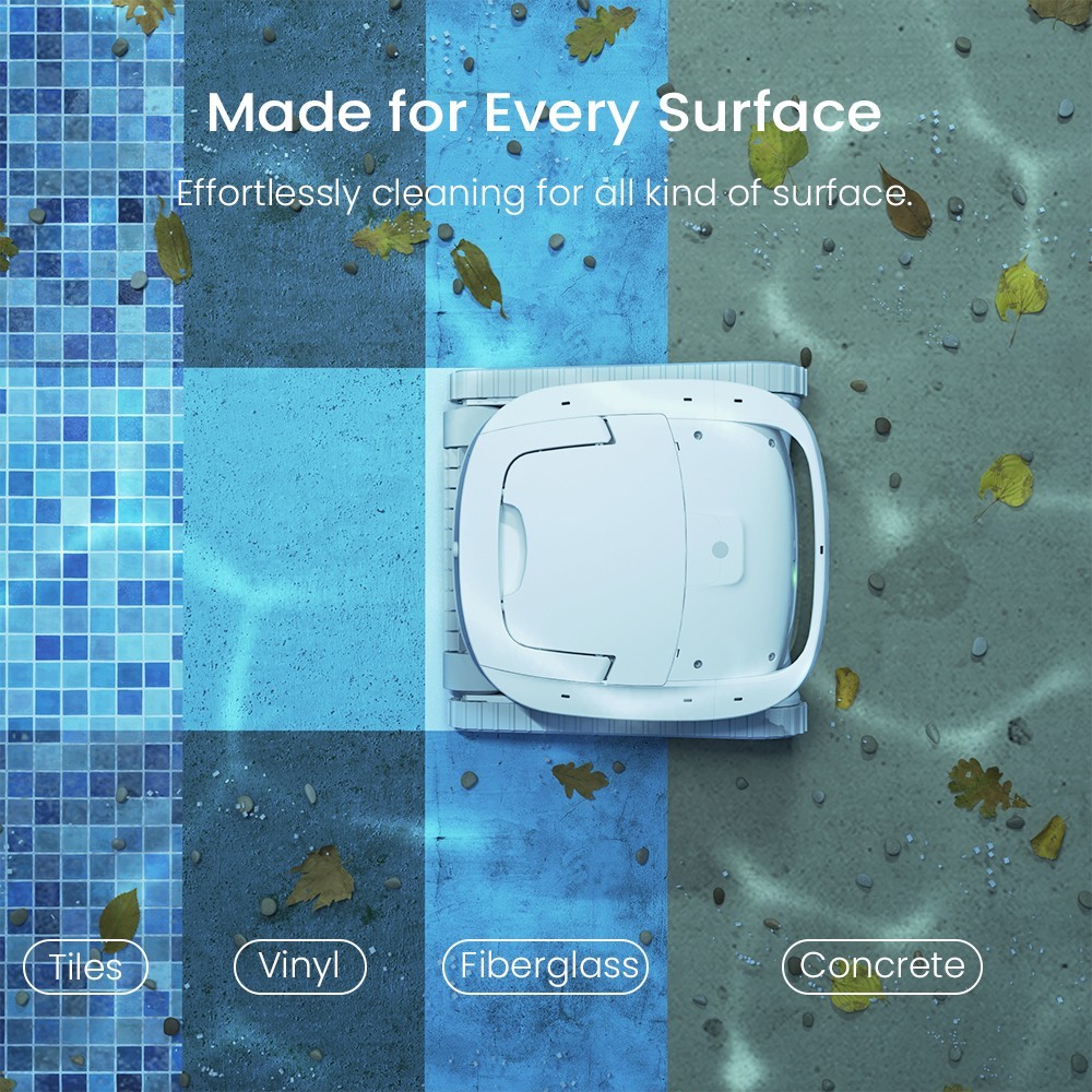 Hydro 3S Cordless Robotic Pool Vacuum for Inground Pools, 4 Cleaning Modes