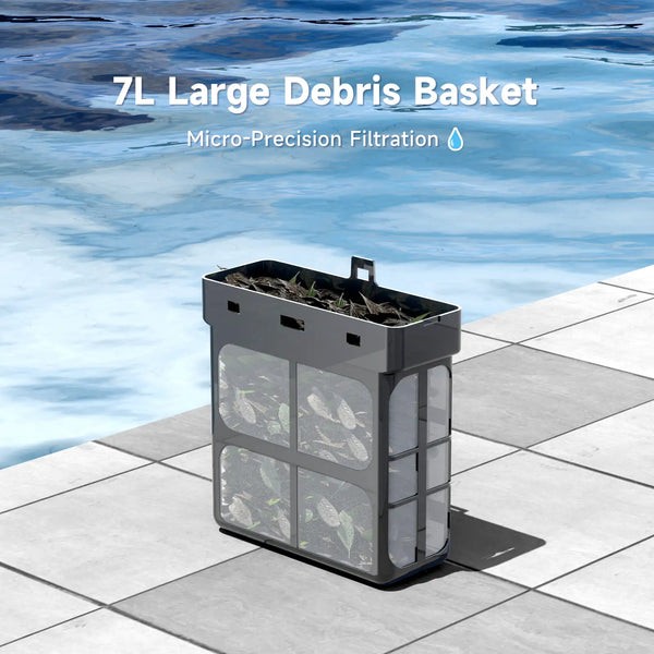 WYBOT C1 Robotic Pool Cleaner with F1 Solar Powered Surface Skimmer Bundle, New