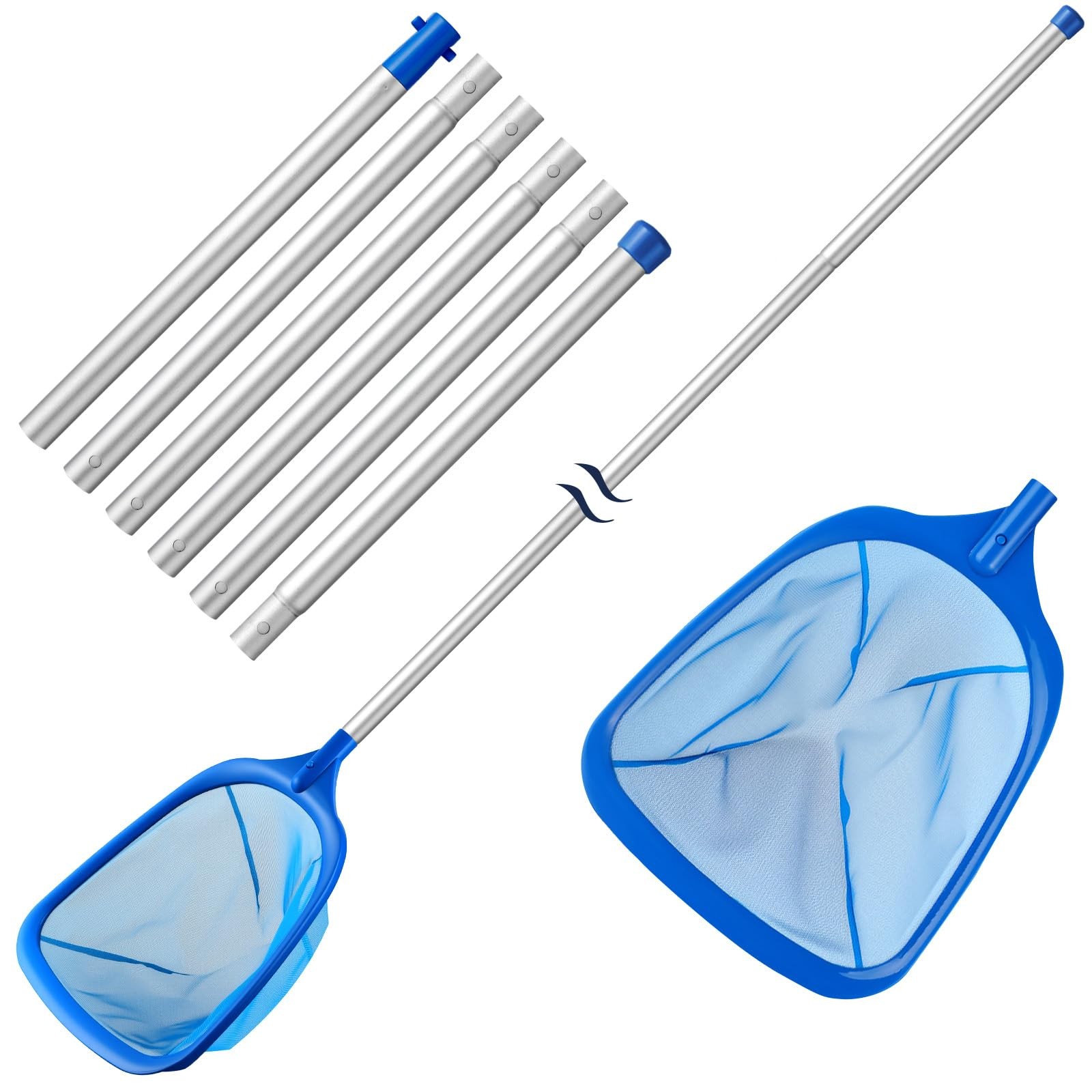 Tavaleu Pool Skimmer Net, Deep Leaf Net with – Light Blue