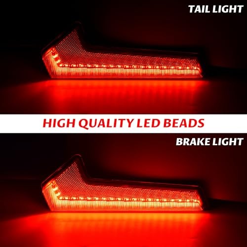UTV Tail Lights Assembly for Polaris RZR XP 1000/Turbo/Sportsman Smoked Black