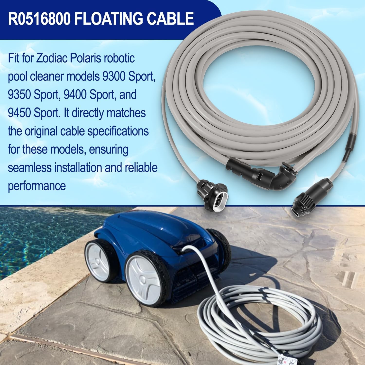 R0516800 Floating Cable Part For Polaris 9300 9350 9400 9450 Sport Pool Cleaners
