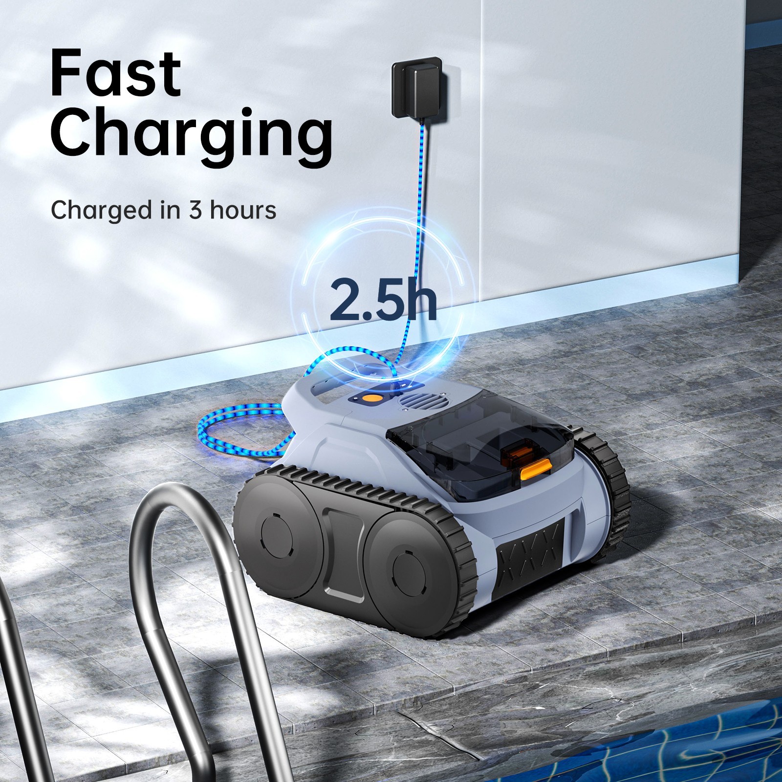 Seauto SAT20PRO Robot Pool Cleaner Vacuum Automatic for Floor Walls Waterline