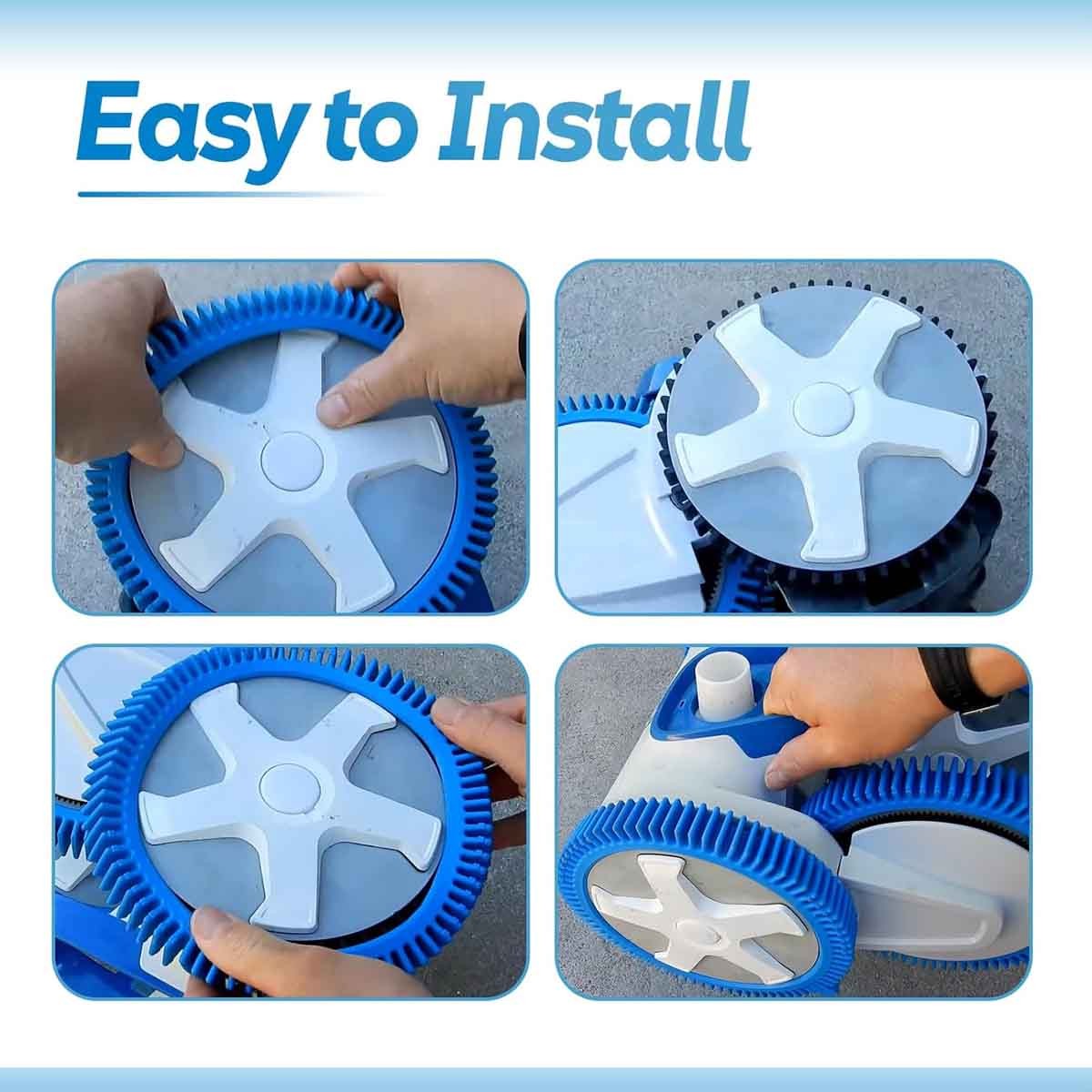 2 Pack 896584000-143 Blue Front Tire Kit with Super Hump, Pool Cleaner Tires