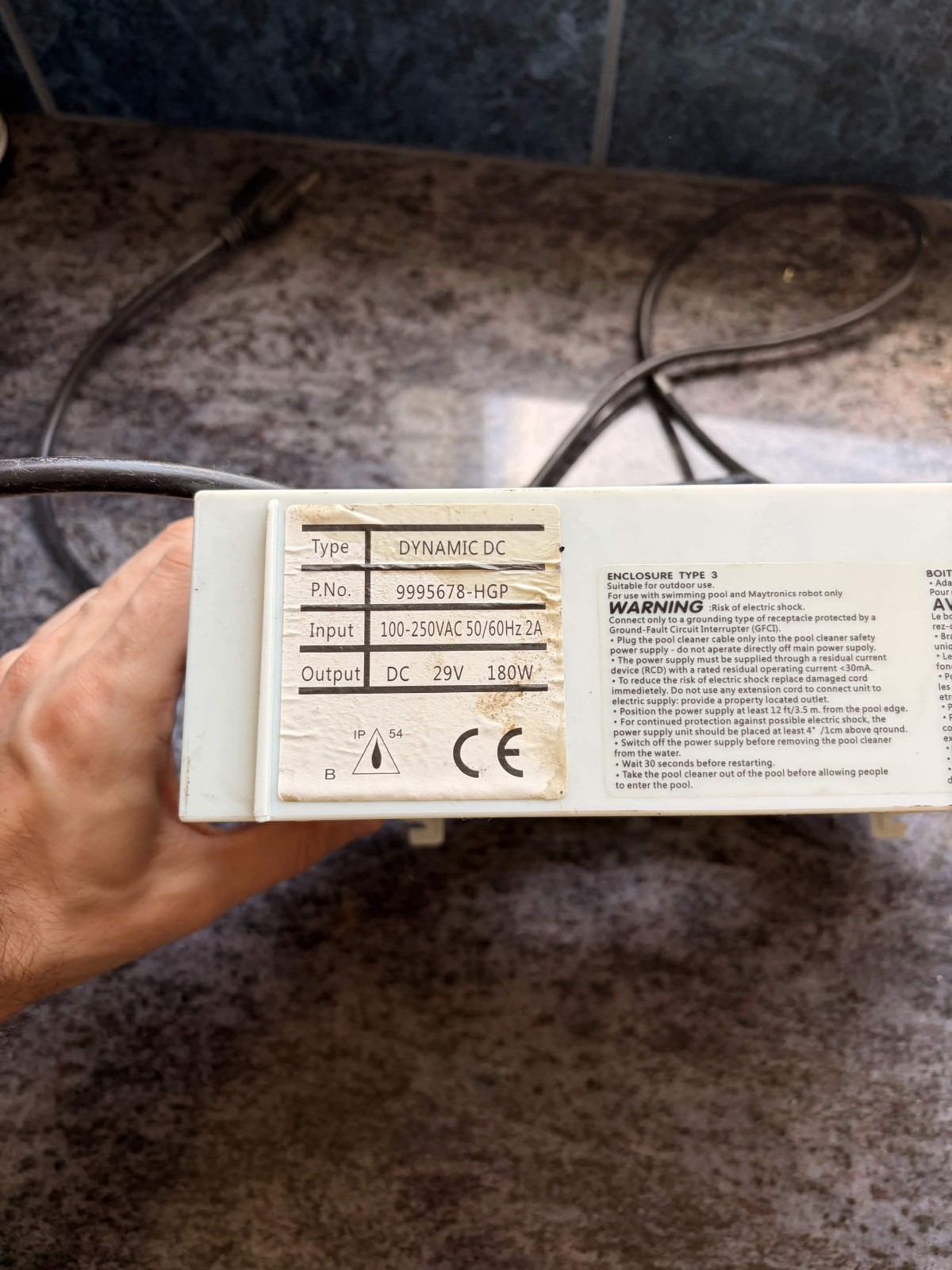 Maytronics Dolphin Dynamic DC Power Supply 9995678-HGP 29V 180W Tested Working
