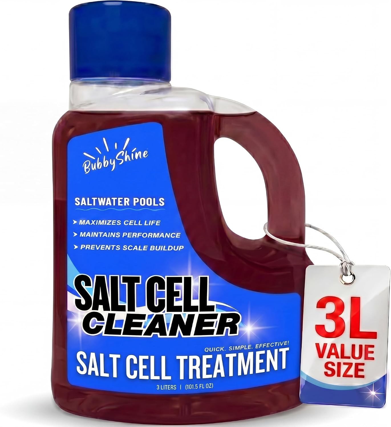 Bubbhyshine 3L Salt Cell Cleaner for Pools – Scale & Mineral Deposit Removal