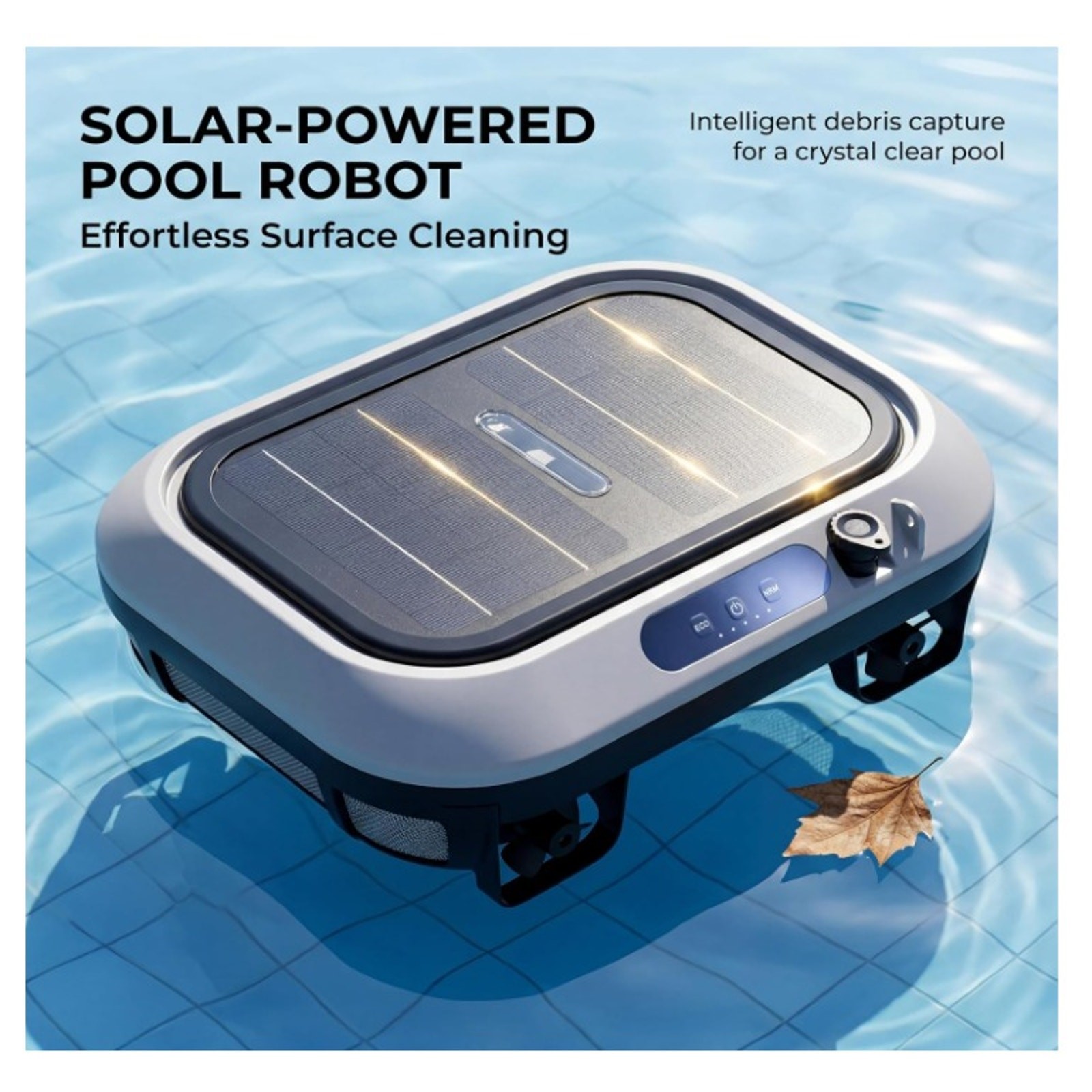 Automatic Solar Robotic Pool Skimmer Cleaner, Pool Cleaner for In-ground & Above