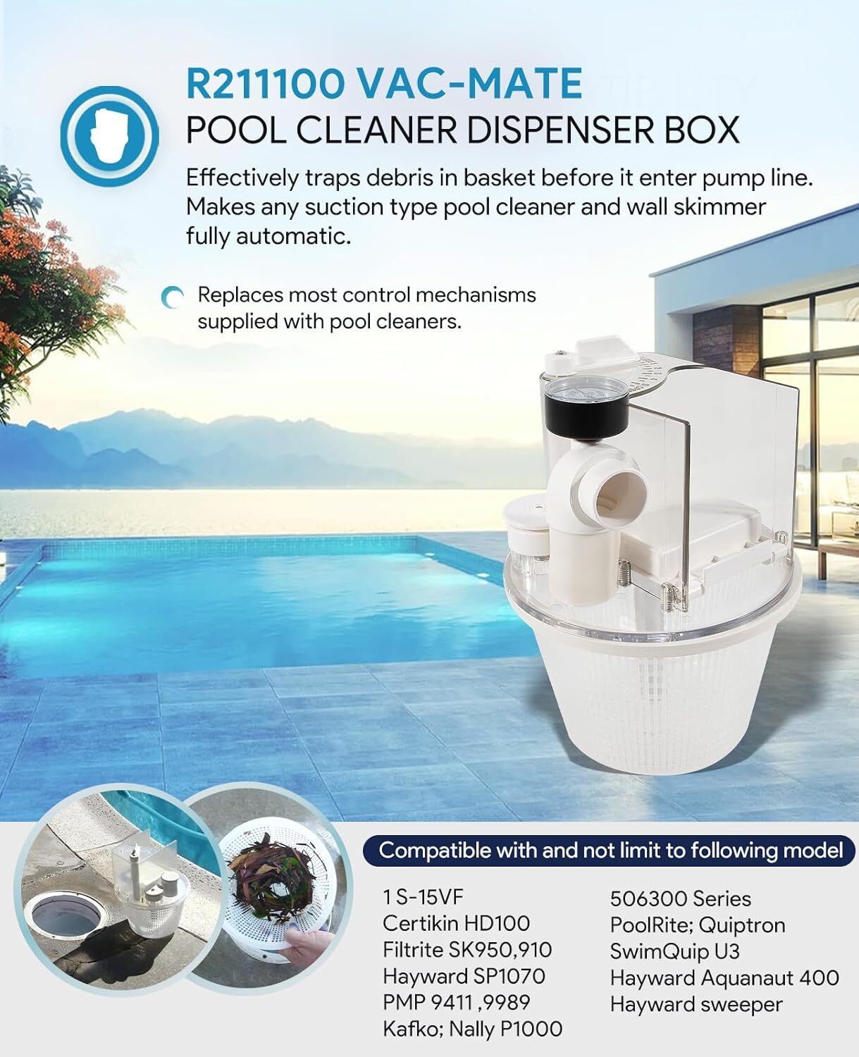 R211100 Vac-Mate Pool Cleaner Dispenser Box for Pentair, Certikin, Filtrite