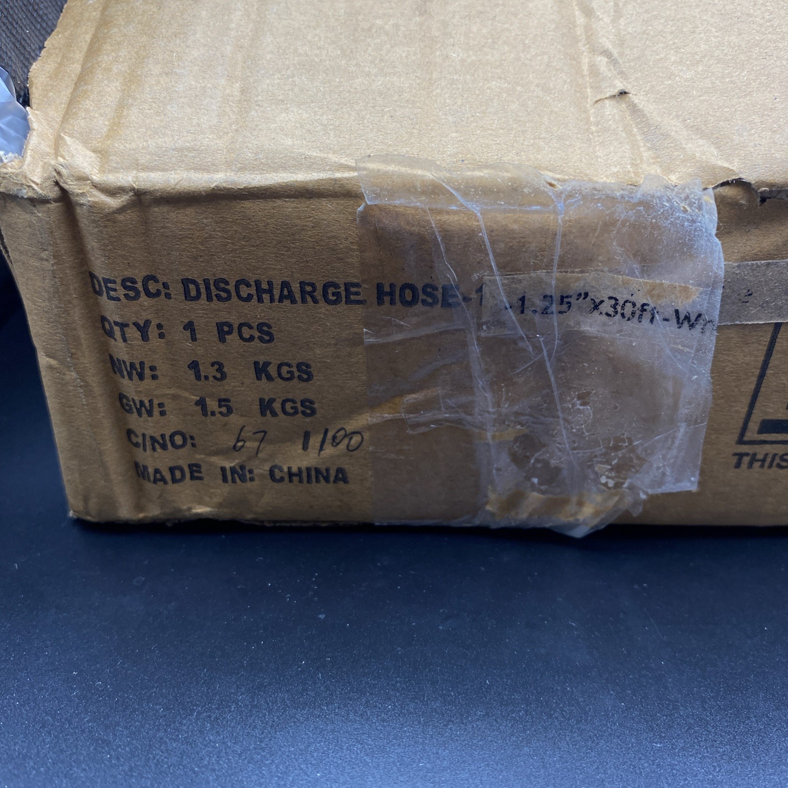 Discharge Hose Lay Flat Hose 1.25” x 30 Feet White Backwash Drain Hose w/Clamp