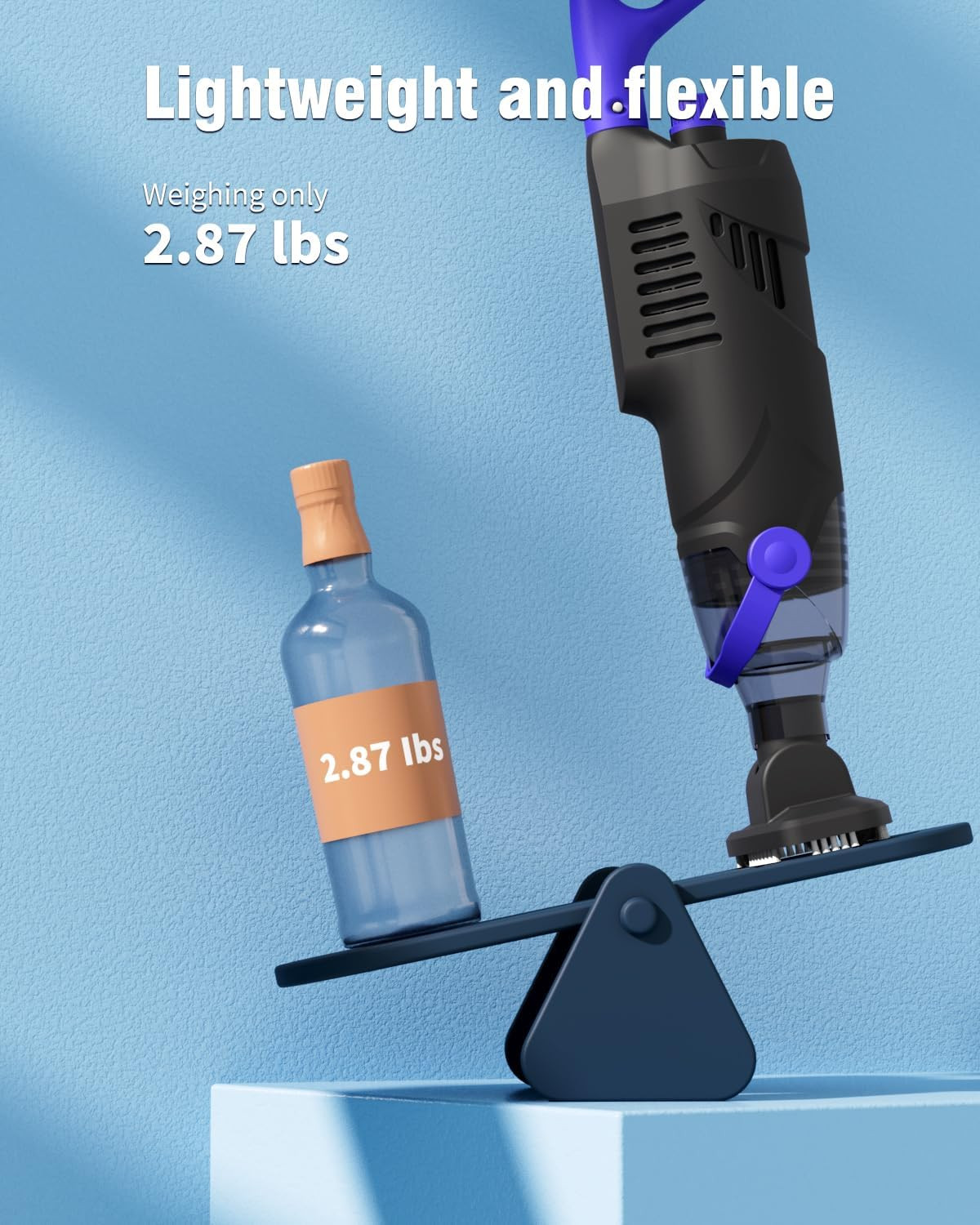 (2026 Upgrade) Little Shark Cordless Pool Vacuum, 60W Motor, 18 GPM Strong Sucti
