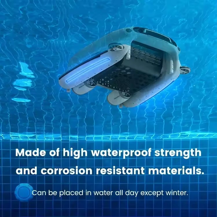 Pool Surface Skimmer Robot Automatic Pool Cleaner 2000sq.ft IPX7 Cordless Remote