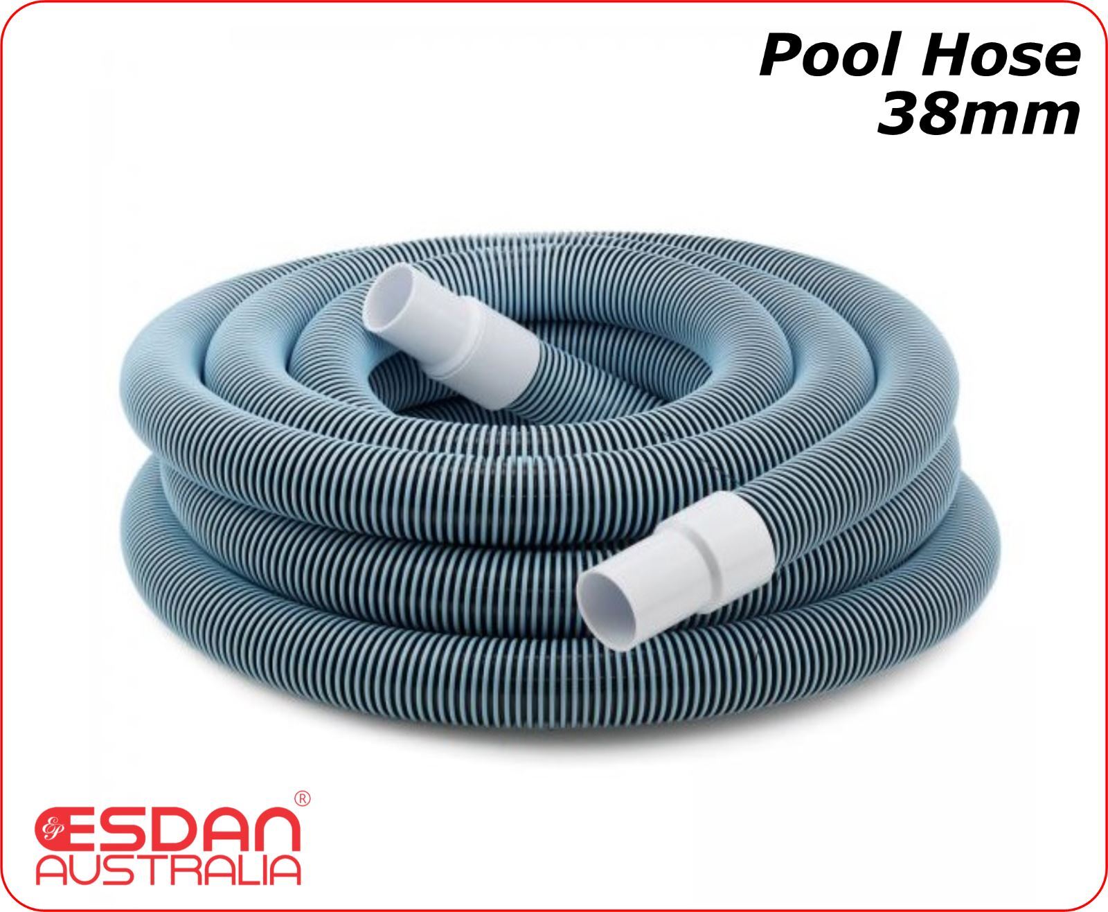 Swimming Pool Hose Vacuum Spiral Wound Swivel Cuff cleaner head EVA fitted 13m