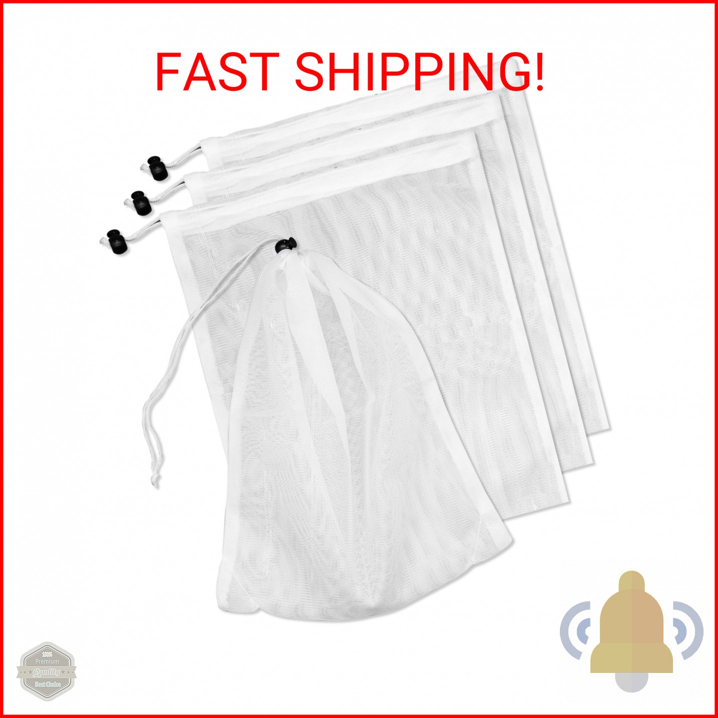 4Pcs Pool Vacuum Replacement Mesh Bag, Pool Leaf Vacuum Net Bag Fine Mesh with L