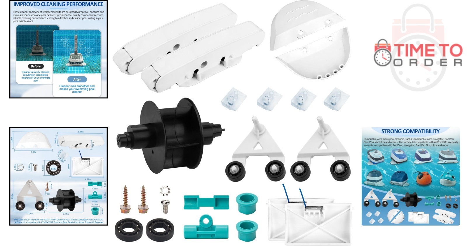 Pool Cleaner Parts Kit Compatible with Hayward Navigator Pool Vac Plus
