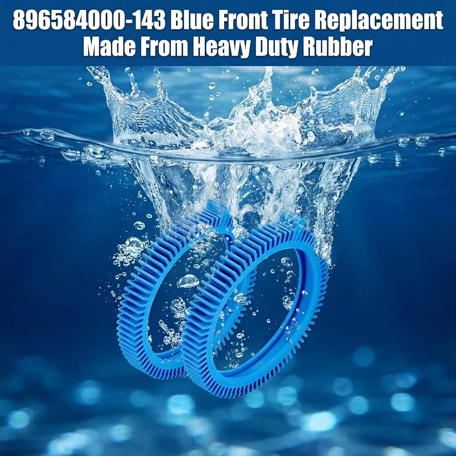 Easy Install Replacement Front Tires for Pool Cleaners – Includes 2 Hump Tires