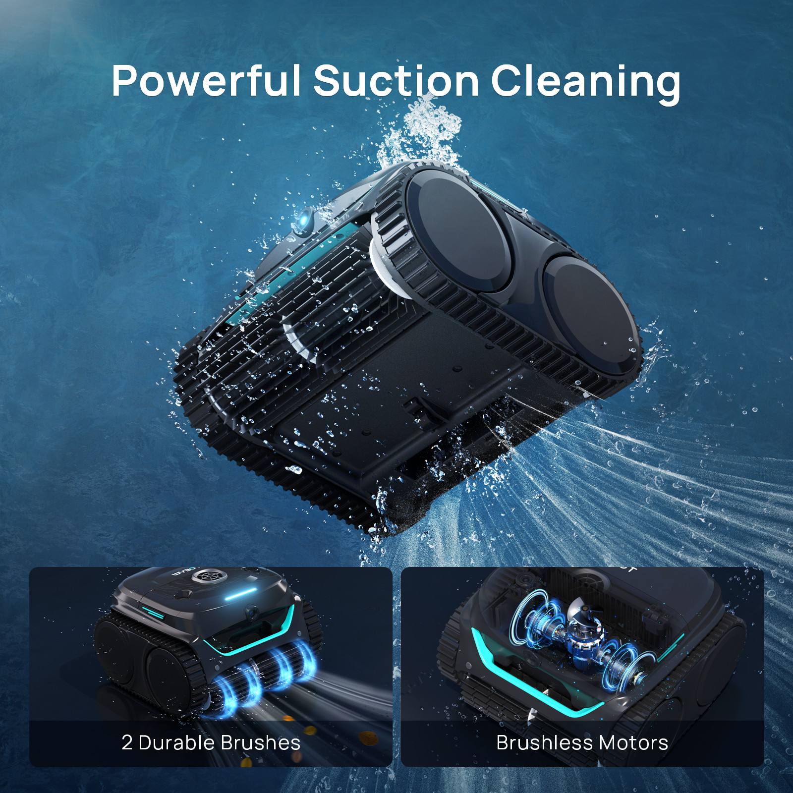 WYBOT C2 Vision Cordless Pool Cleaner with AI Camera, 8 Mode Pool Vacuum