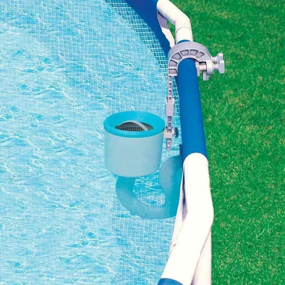 Swimming Pool Wall Mount Surface Skimmer Above Ground Debris Cleaner Basket