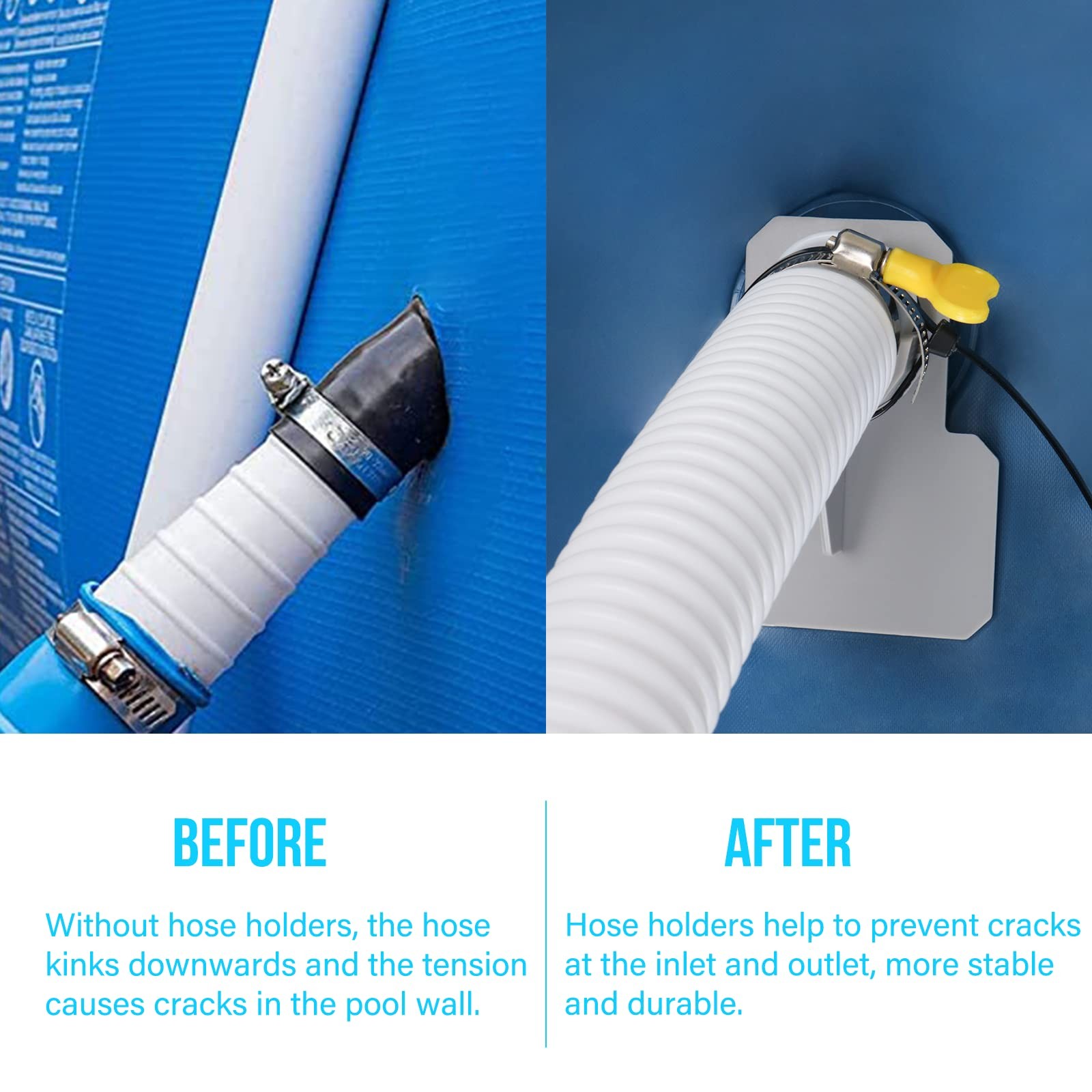 Pool Pump Hose for Above Ground Pools, 2 Pack 2PCS Hoses, White