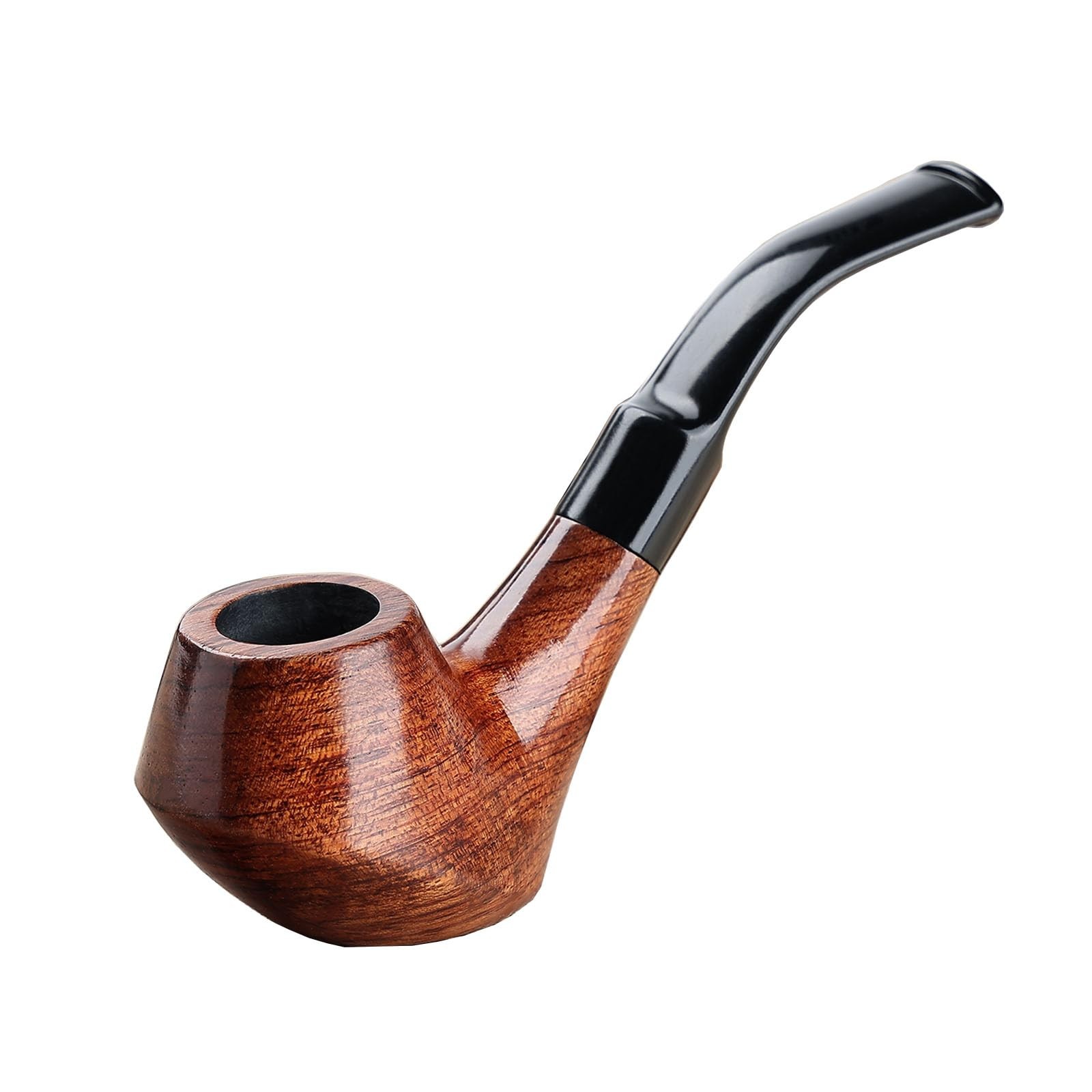 Joyoldelf Smoking Pipe, Wooden Tobacco Pipe with Gift 29 Piece Set, brown