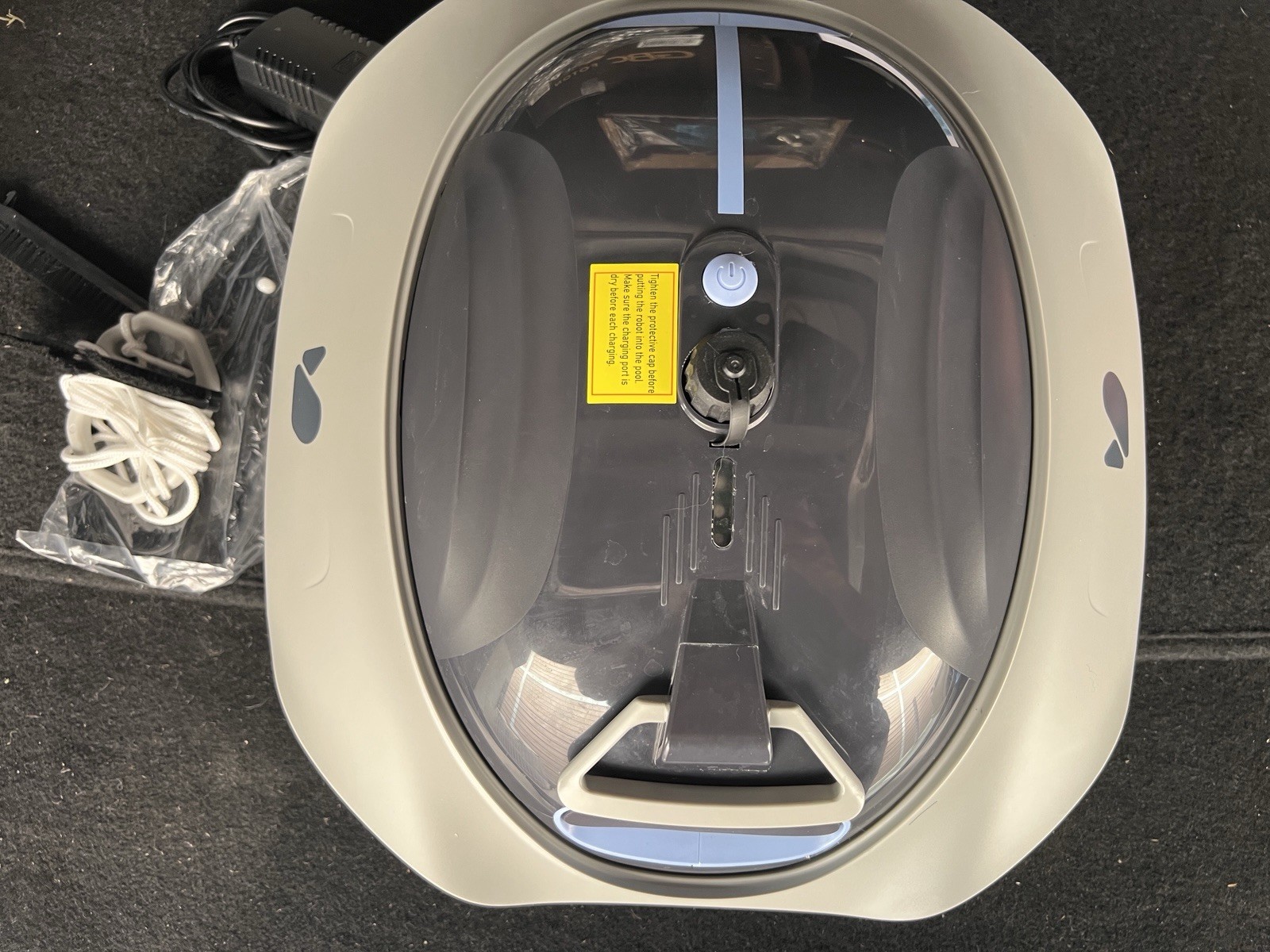 Color Grey Bublue Bubot 300P Robotic Pool Cleaner, Cordless Pool Vacuum with Ind