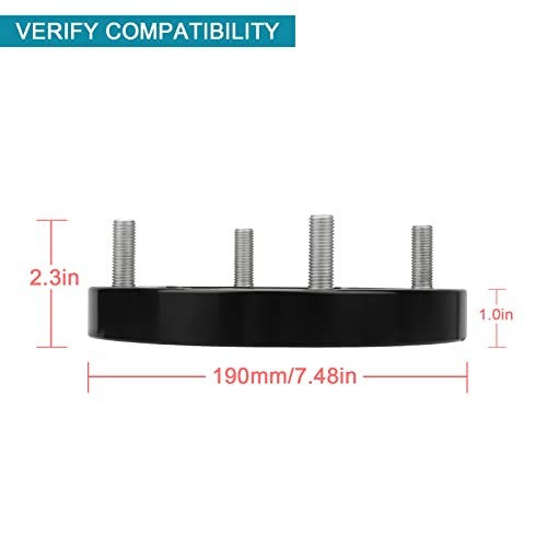 4x156mm ATV Wheel Spacers 1&Prime;(25mm) Thickness with 12×1.5 Studs 4×156-2PCS