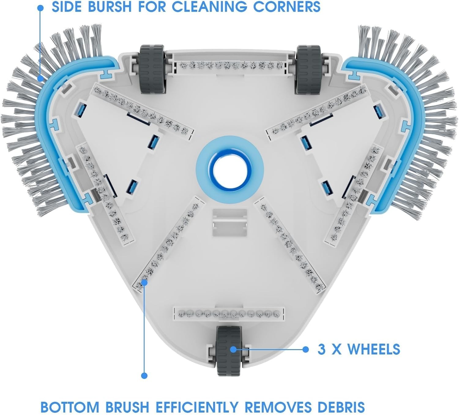 TidyMister Pool Vacuum Head for Inground & Ground Pools – Triangle *NEW IN BOX*