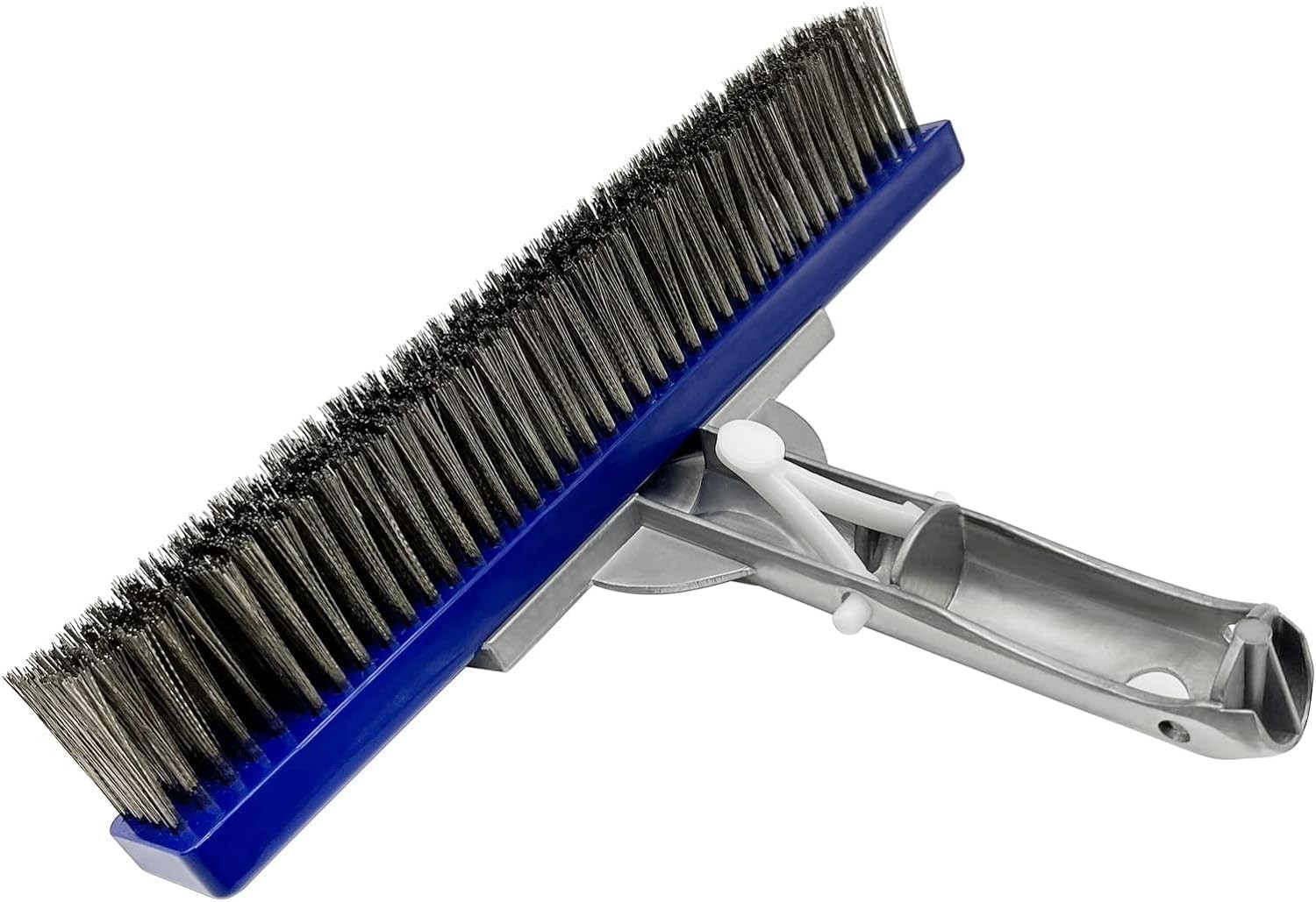 Medium Hard Bristle Pool Brush for Gunite, Concrete & Tile, Rust-Resistant