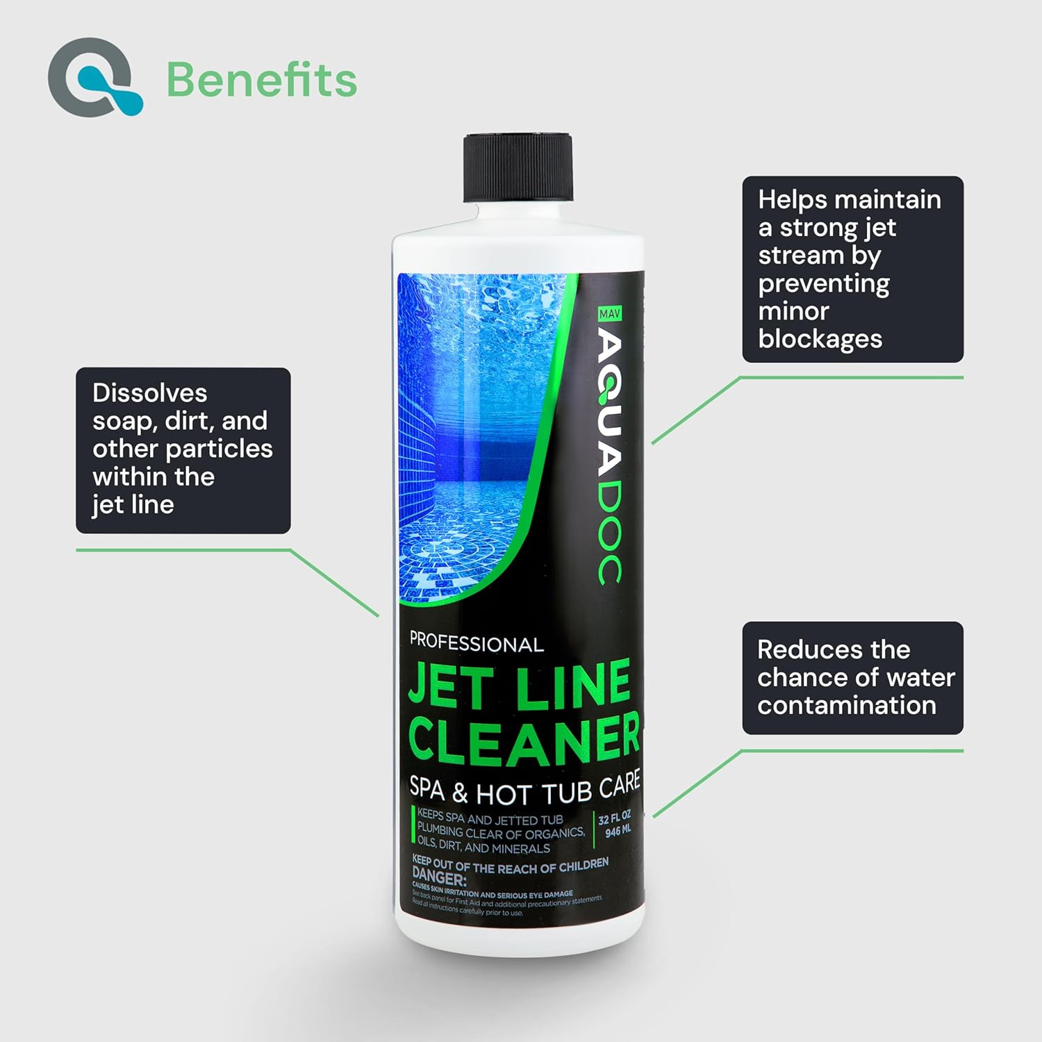Spa Jet Cleaner for Hot Tub – Spa Jet Line Cleaner for Hot Tubs & Jetted Tub Cle