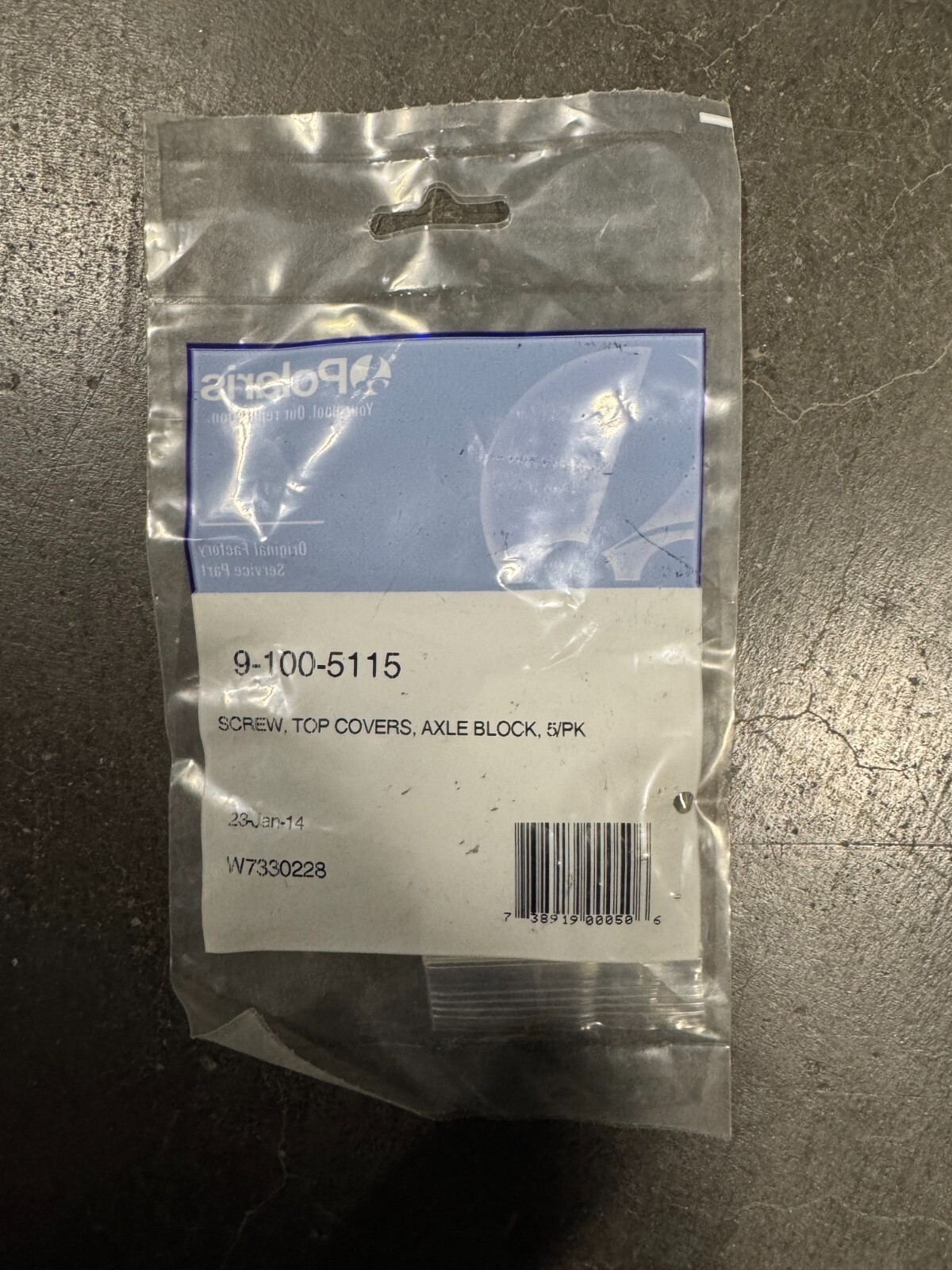 Polaris Screw, 340/ATV/360/380, Axle Block, 8-32 x 3/4&Prime; , 5pk #9-100-5115