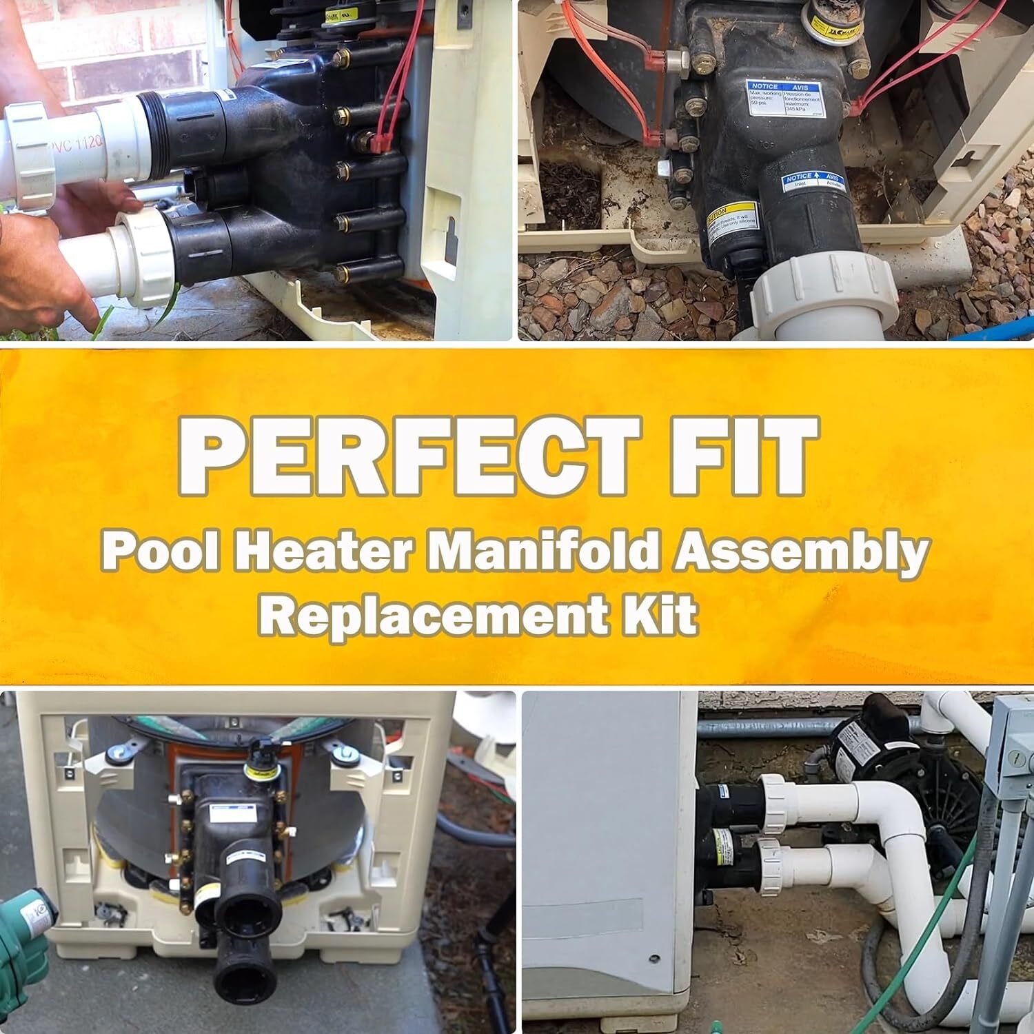 77707-0016 for Manifold Kit Pool and Spa Heater MasterTemp/Max-E-Therm 400