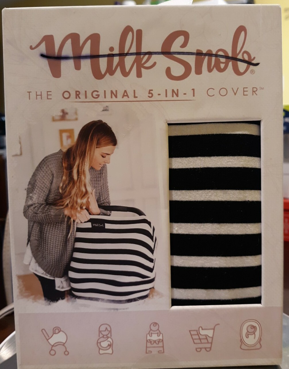 Milk Snob – The Original 5-in-1 Cover – Black/White (Stripe Design)