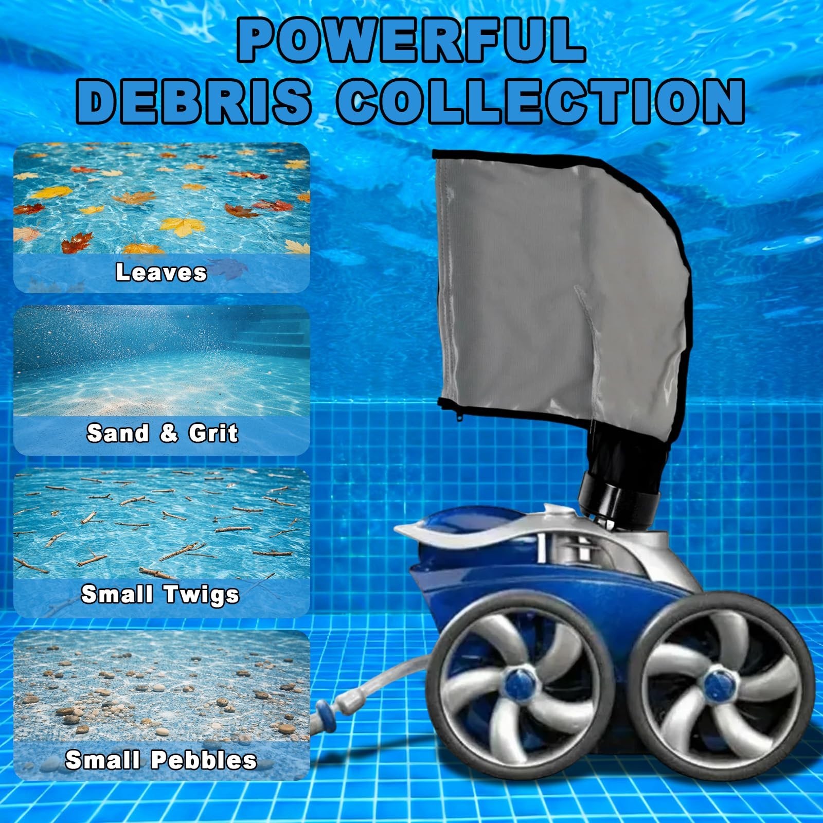 3900 Sport Pool Cleaner Bag Compatible with Polaris 3900, 5L Zipper Bag & Sweep