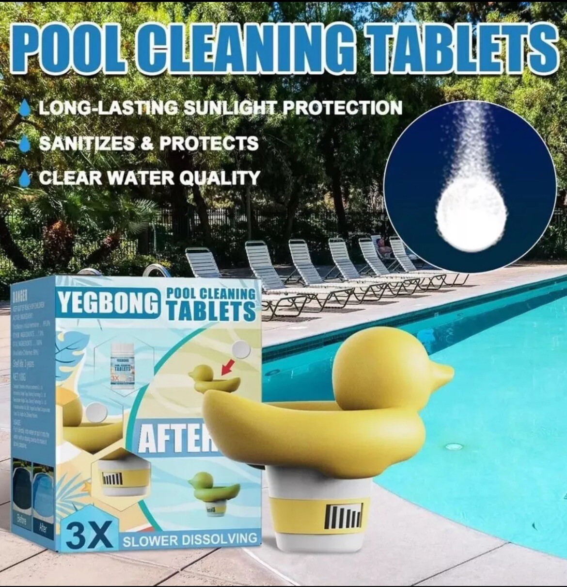 Yegbong pool cleaning tablet – 100pcs
