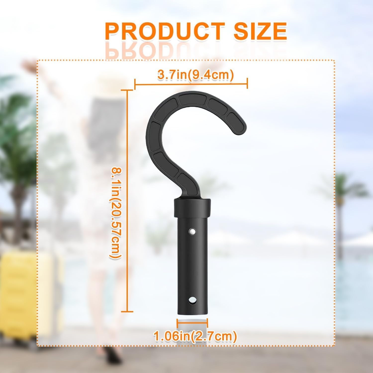 Ergonomic Telescopic Pole Hook for Robotic Pool Cleaners – Easy Adjustment