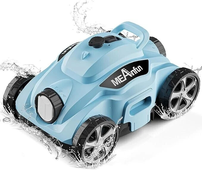 CORDLESS BLUE ROBOTIC POOL CLEANER Meanfun MF-PC01 BLUE NEW