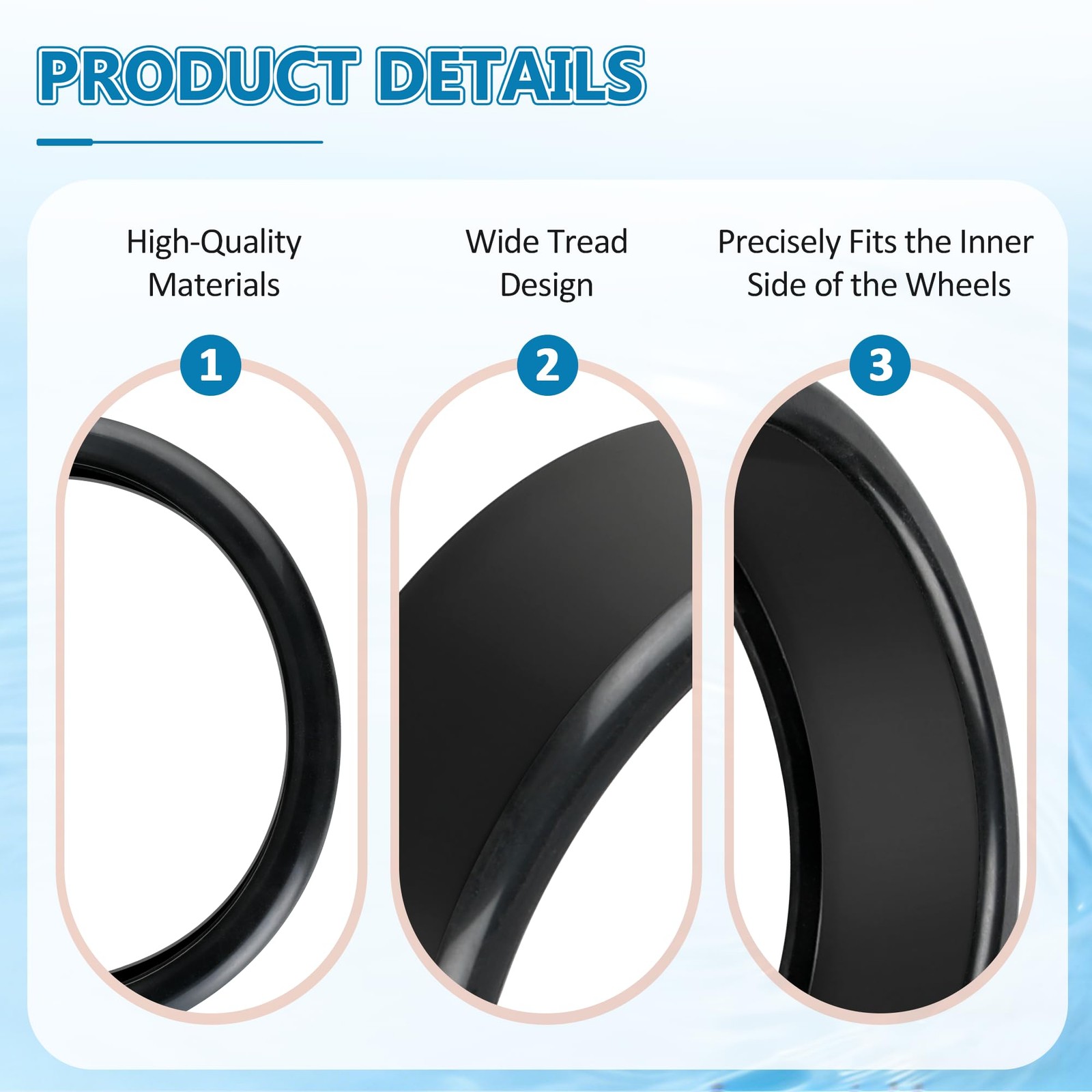 48232 Pool Cleaner Tires, with Zodiac Polaris Black Max, Polaris 480 Sport Bl…