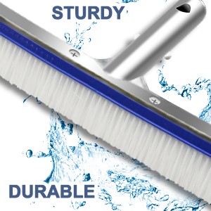 Swimming Pool Brush for Cleaning Pool Walls, Tiles & Floors, Heavy Duty Aluminum