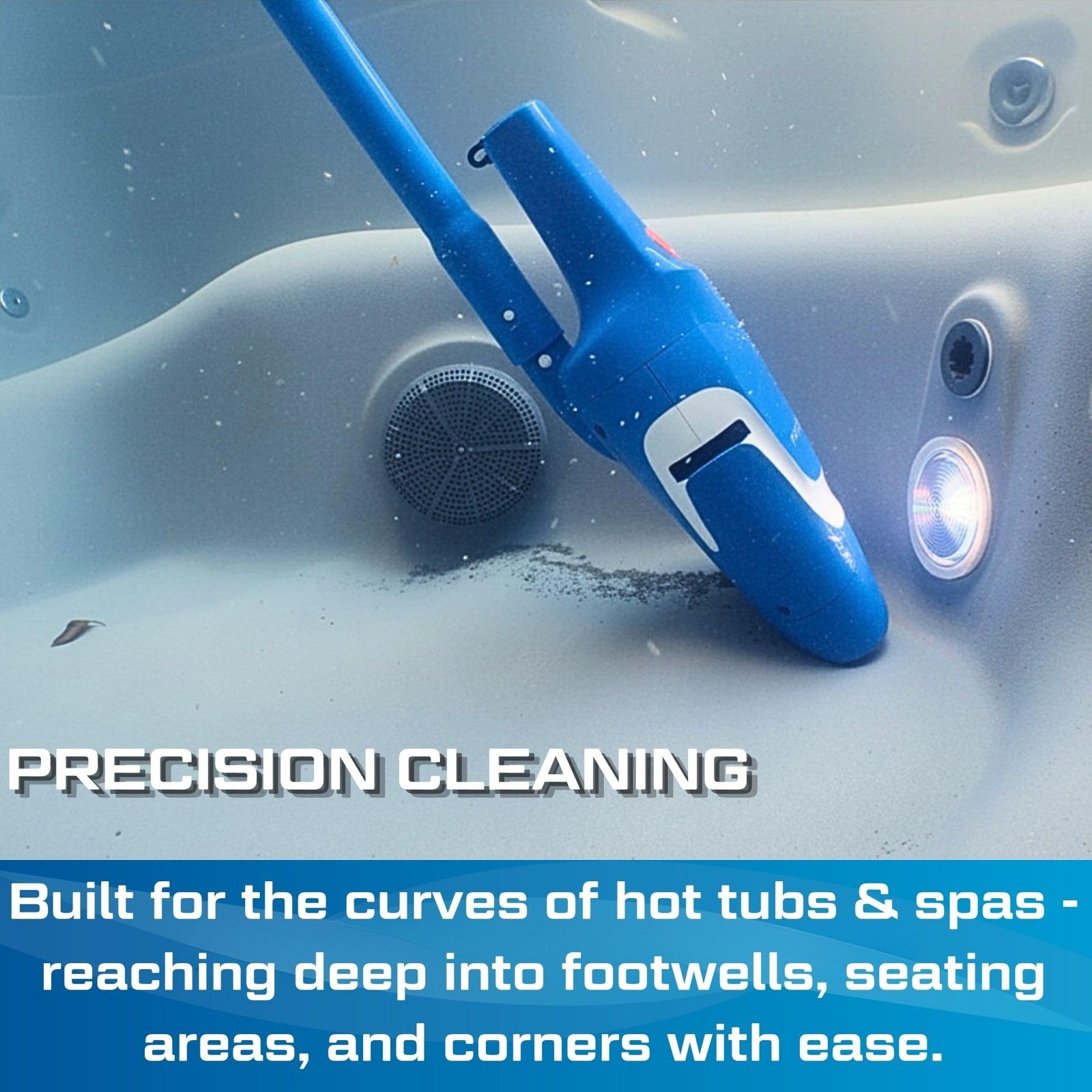 NEW 2026 Aqua Broom Recharge G2 – Cordless Spa & Hot Tub Vacuum, Integrated O…