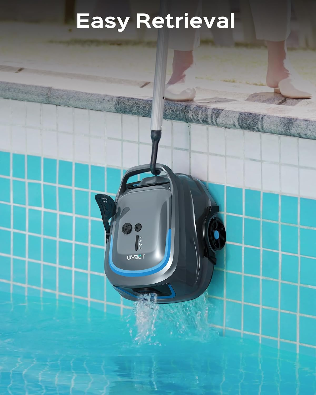 WYBOT A1 Robotic Pool Cleaner – Dual-Layer Filtration, Strong Suction, 130 Mins