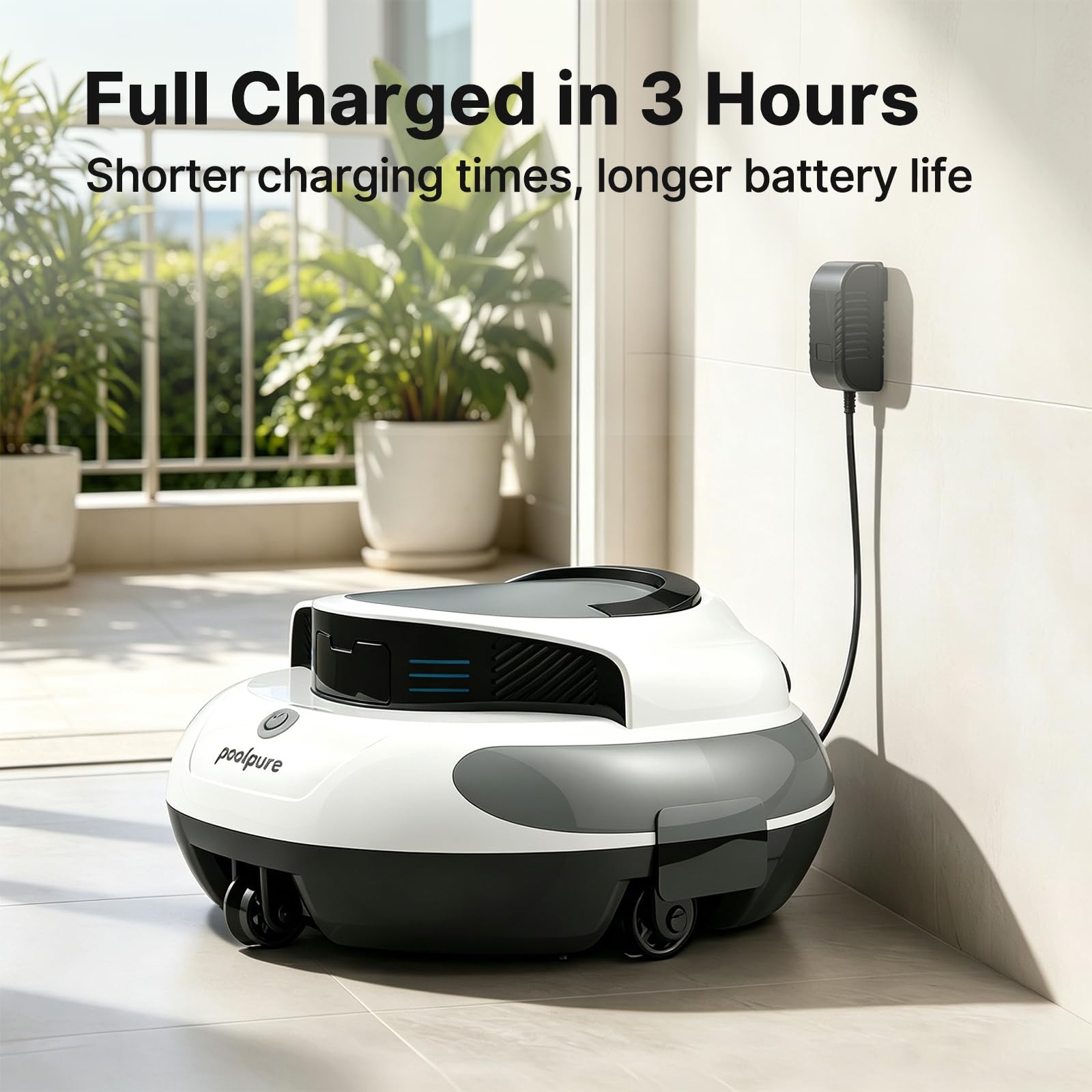 Poolpure Aquaguard Se Ii Cordless Robotic Pool Cleaner 5000Mah Large Battery