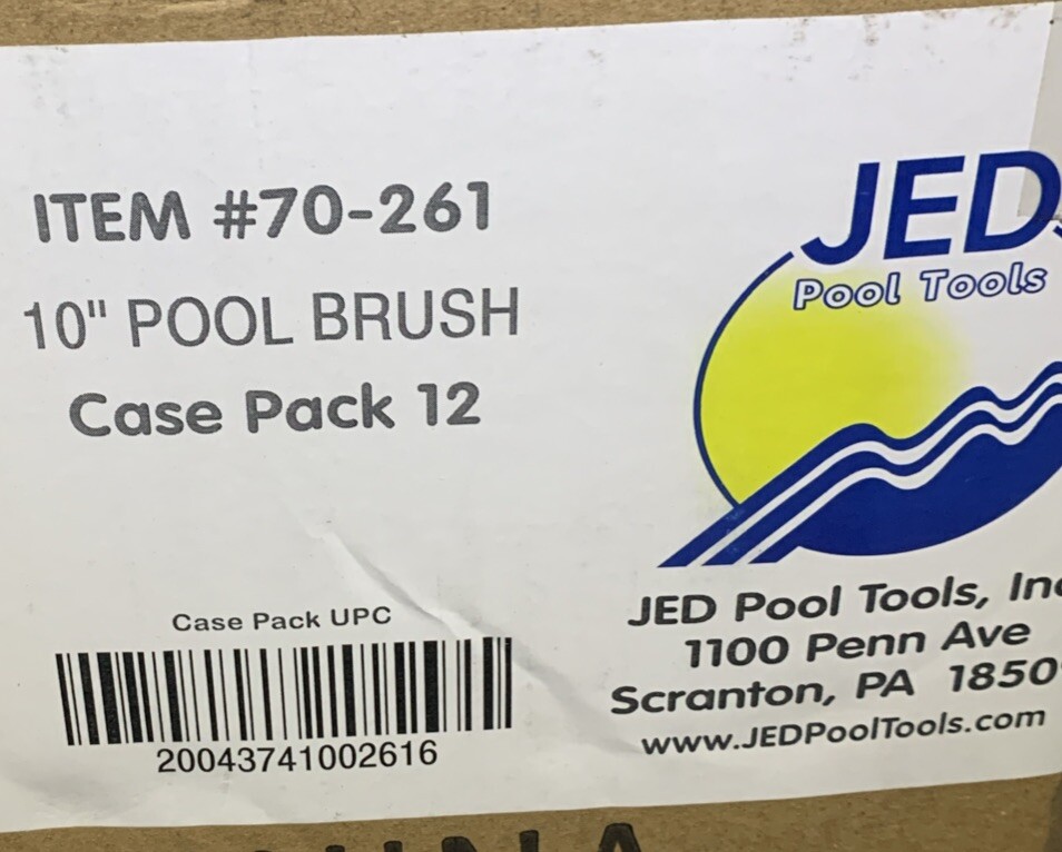 JED POOL TOOLS 70-261 10&Prime; Pool Wall Brush Swimming Pool Cleaning (12 PACK)