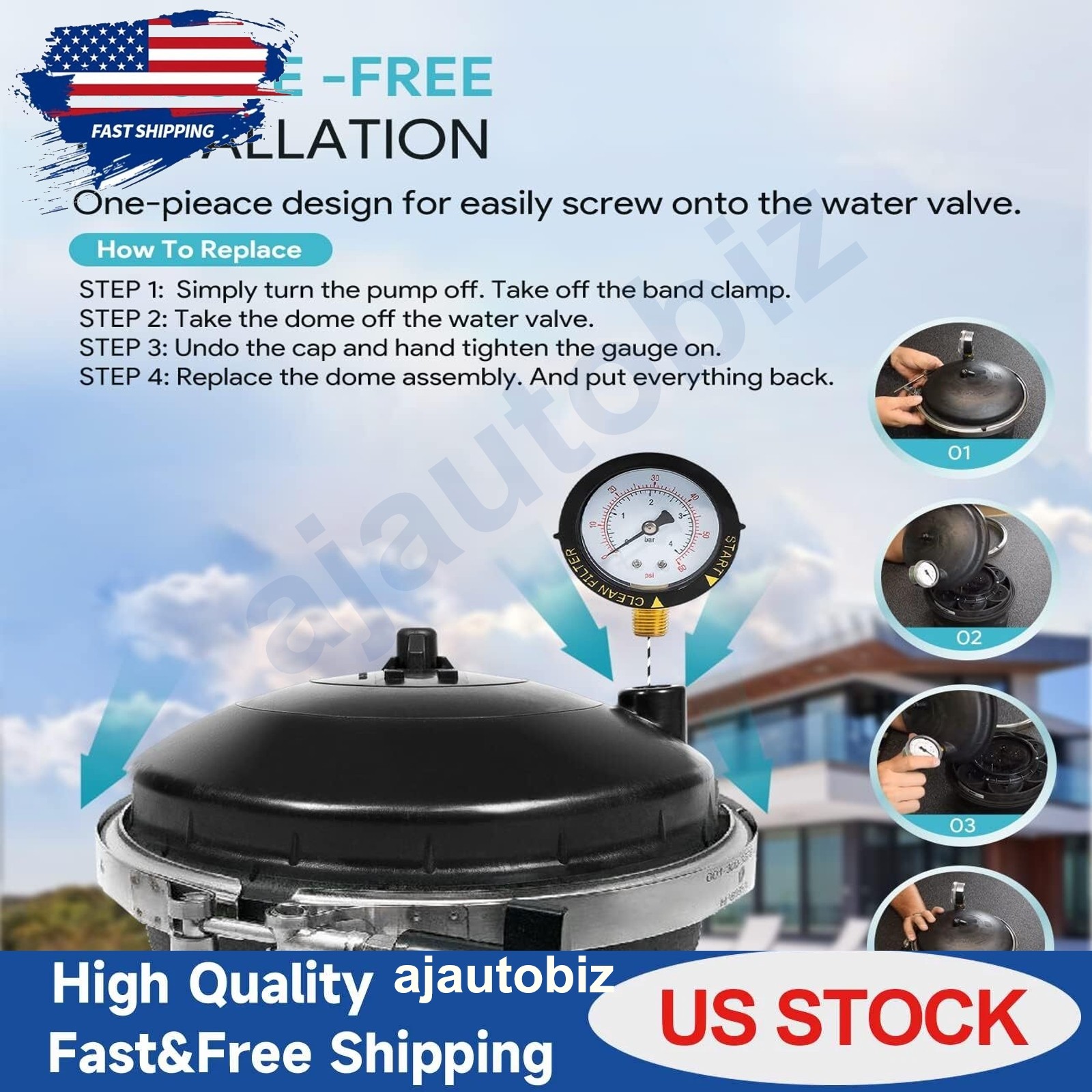 005-302-4300-03 Replace for Paramount Water Valve Top Dome Complete Assembly
