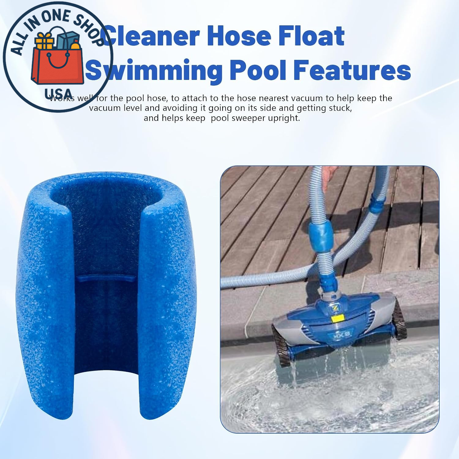 Pool Systems Cleaner Hose Float for Zodiac MX8/MX6 – 2 Pack