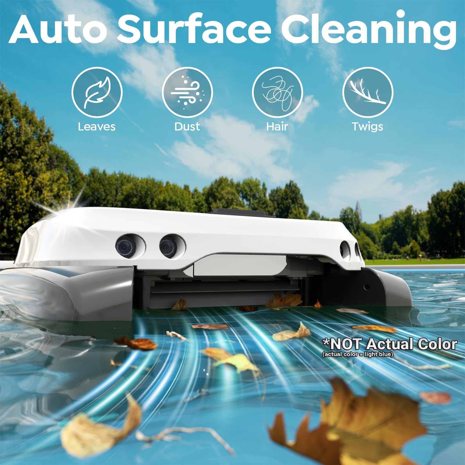 Solar Powered Robotic Pool Surface Skimmer, APP Control, (2026) TALOSBO SK01